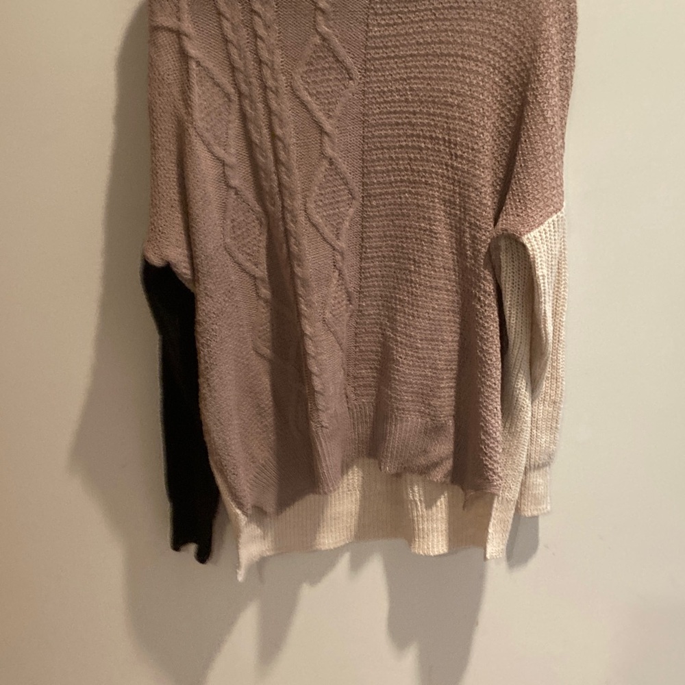 Colorblock Turtleneck Sweater